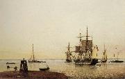 Henry Redmore Merchantmen and other Vessels off the Spurn Light Vessel oil painting artist